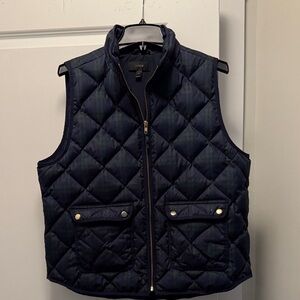 J. Crew Dark Blue Quilted Vest